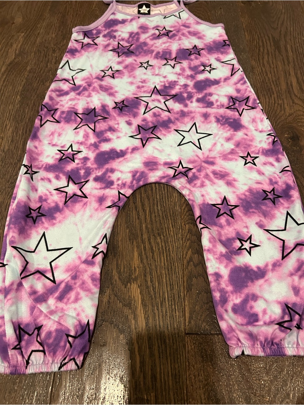Pixie Lane Pink & Purple Tie-Dye Star Romper 18-24 months - Picture 2 of 4